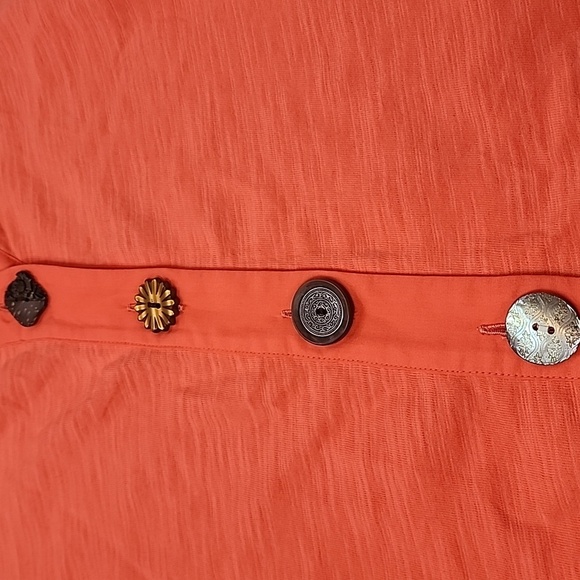 Soft Surroundings Size L Daniella Eclectic Button Front Tunic Top Cotton Boho - Picture 6 of 10